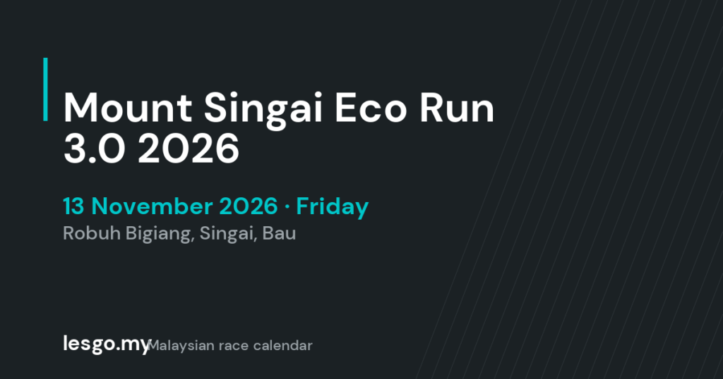 Mount Singai Eco Run 3.0 2026 - lesgo.my event card (no organiser poster available)