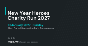 New Year Heroes Charity Run 2027 - lesgo.my event card (no organiser poster available)