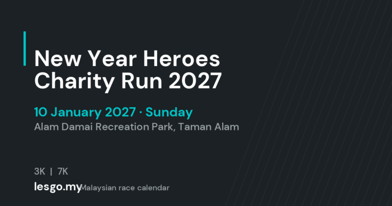 New Year Heroes Charity Run 2027 - lesgo.my event card (no organiser poster available)