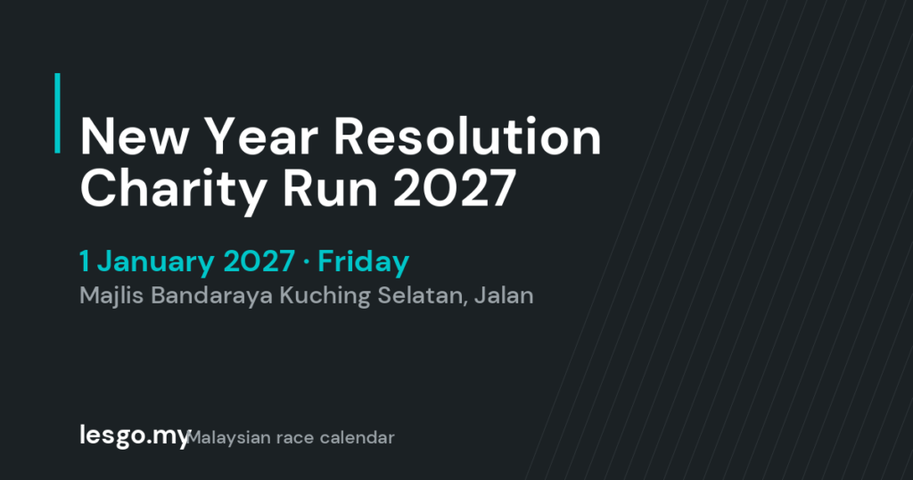 New Year Resolution Charity Run 2027 - lesgo.my event card (no organiser poster available)
