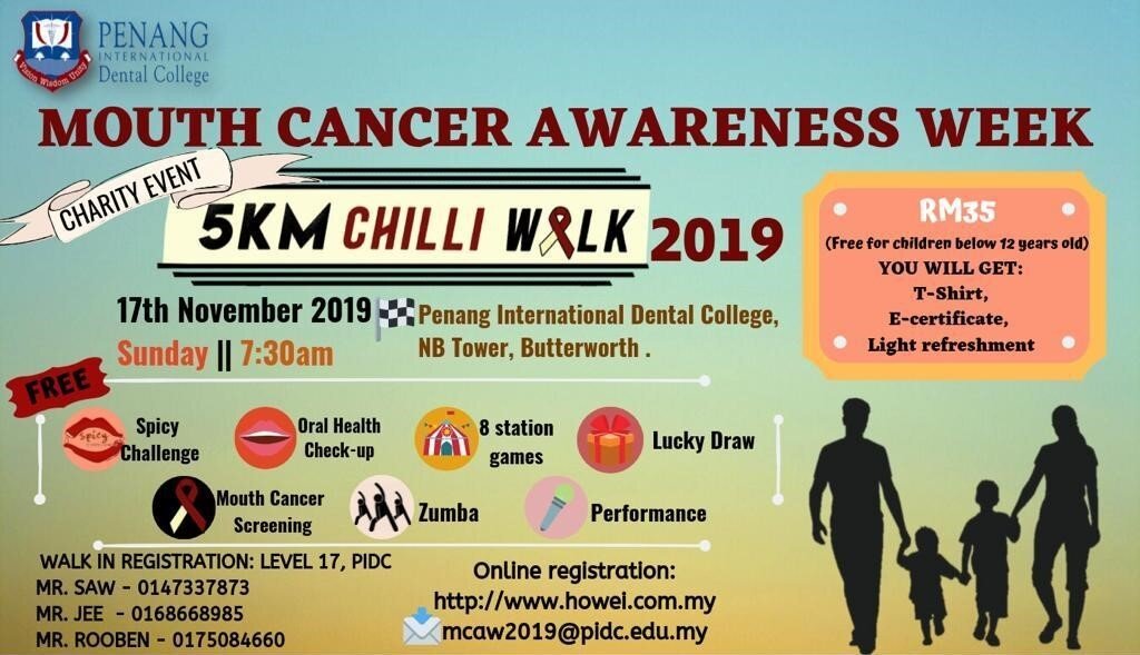 PIDC Mouth Cancer Awareness Week Chilli Walk 2019