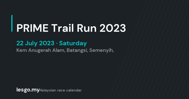 PRIME Trail Run 2023 - lesgo.my event card (no organiser poster available)