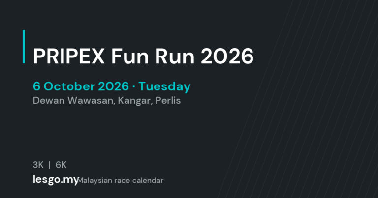PRIPEX Fun Run 2026 - lesgo.my event card (no organiser poster available)