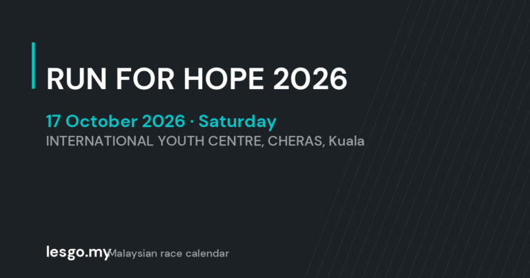 RUN FOR HOPE 2026 - lesgo.my event card (no organiser poster available)