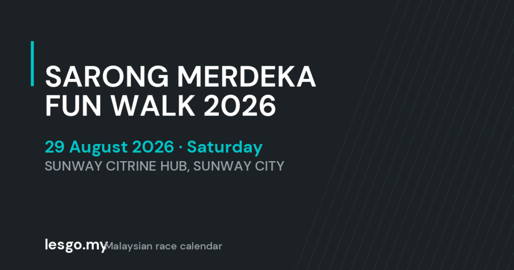 SARONG MERDEKA FUN WALK 2026 - lesgo.my event card (no organiser poster available)