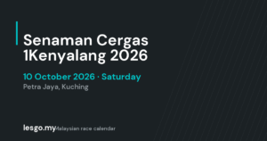 Senaman Cergas 1Kenyalang 2026 - lesgo.my event card (no organiser poster available)