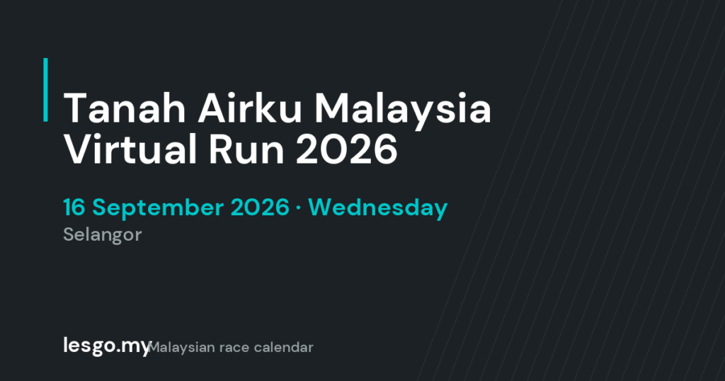 Tanah Airku Malaysia Virtual Run 2026 - lesgo.my event card (no organiser poster available)