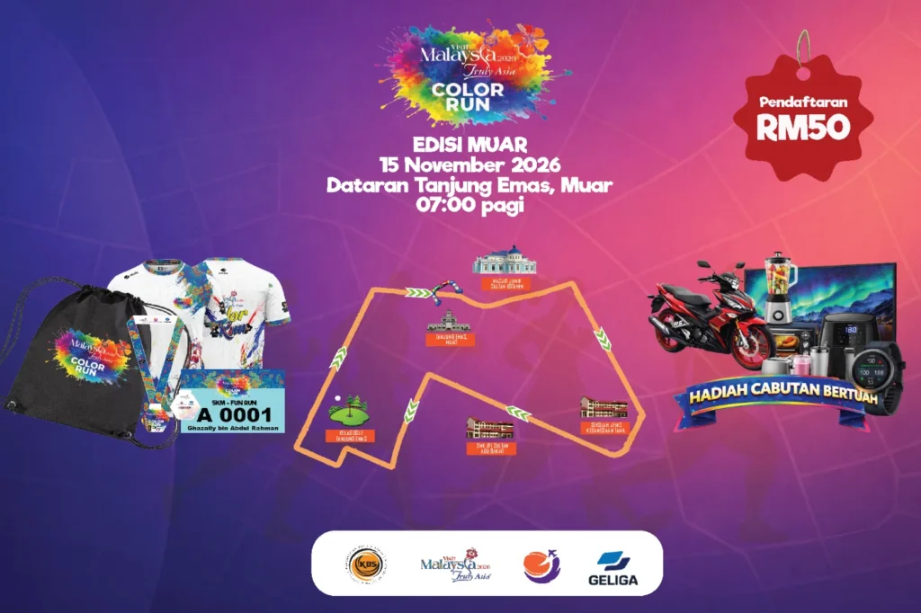 VM2026 Color Run - Edisi Muar race poster